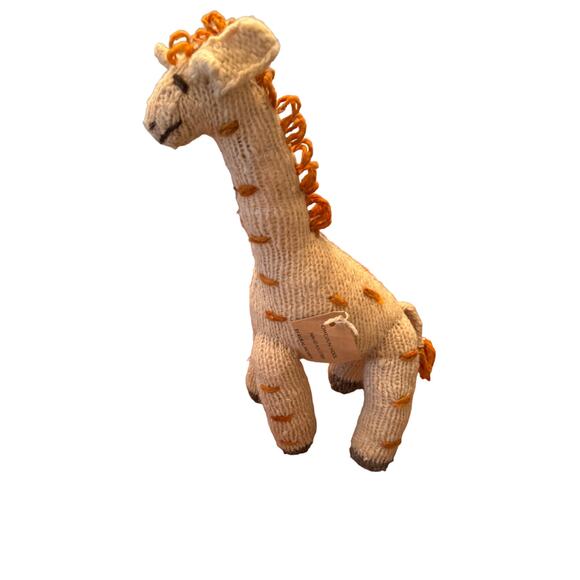 KENANA KNITTER CRITTER BY WOMEN OF KENYA 100% WOOL ETHNIC Giraffe NWT - Picture 1 of 12